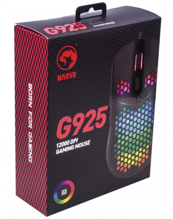 Мышь Marvo G925  проводная  / с подсветкой RGB для ПК
