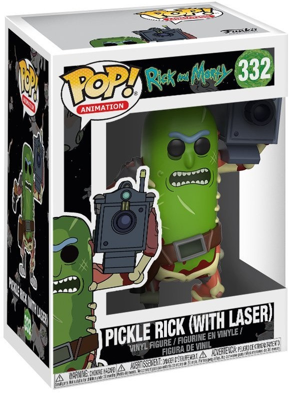  Funko POP Animation: Rick And Morty  Pickle Rick With Laser (9,5 )