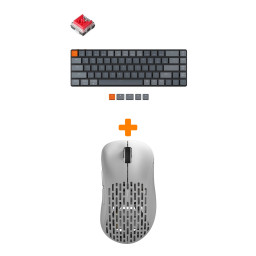 ����� ���� Pulsar Xlite Wireless V2 Competition Mini White + ���������� Keychron K7 Low Profile, RGB, Red Switch