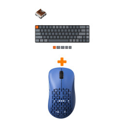 ����� ���� Pulsar Xlite Wireless V2 Competition Blue + ���������� Keychron K7 Low Profile, RGB, Brown Switch
