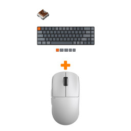 ����� ���� Pulsar X2 Wireless Mini White + ���������� Keychron K7 Low Profile, RGB, Brown Switch