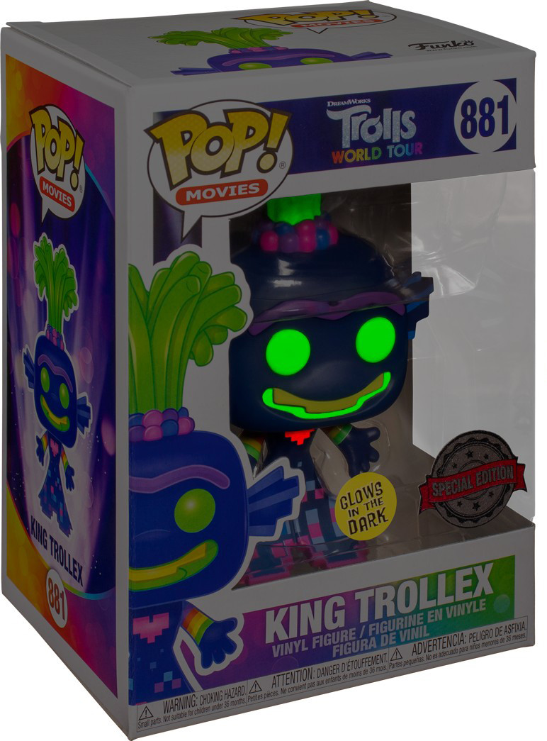 ������� Funko POP Movies: Trolls World Tour � King Trollex Glows In The Dark Exclusive (9,5 ��)