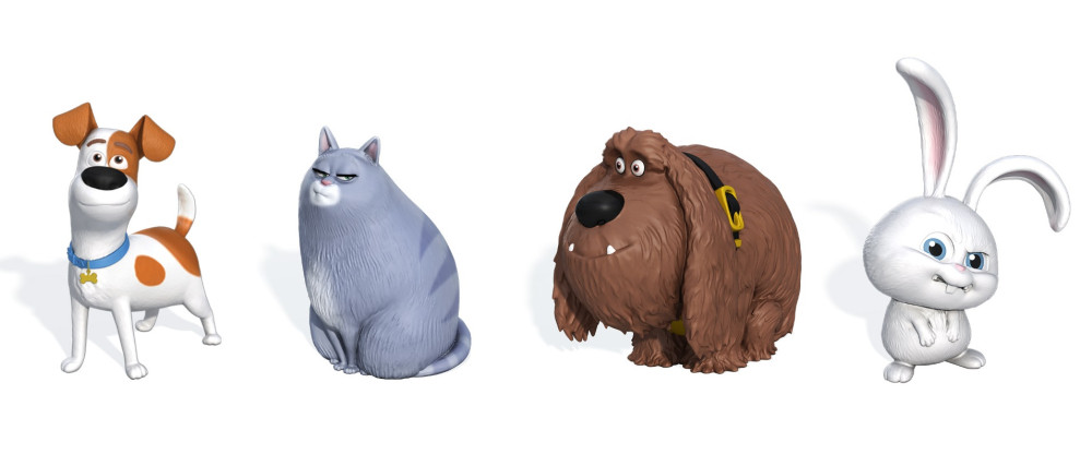 Набор фигурок Тайная жизнь домашних животных (Secret Life Of Pets). 4 в 1