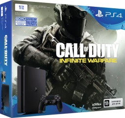  Sony PlayStation 4 Slim (1TB) Black +  Call of Duty: Infinite Warfare
