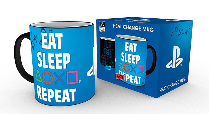 Кружка Playstation: Eat Sleep Repeat Heat Change (320 мл)