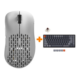   Pulsar Xlite Wireless V2 Competition Mini White +  Keychron K2, RGB  Hot-Swap, Gateron Brown Switch