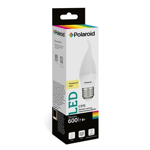    Polaroid 220V C37S 7W 4000K E27 600lm, 5