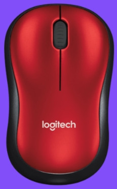 Мышь Logitech Wireless M185 беспроводная для PC (красный) (910-002240)