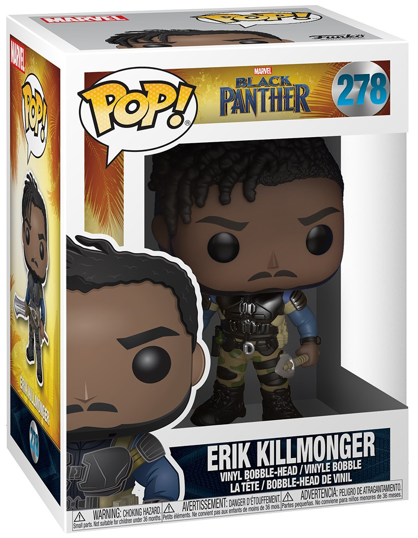  Funko POP: Marvel Black Panther  Erik Killmonger Bobble-Head (9,5 )
