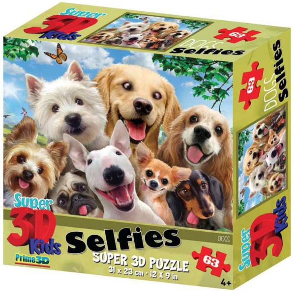 Super 3D Puzzle: Собаки Селфи