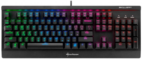 Клавиатура Sharkoon Shark Skiller Mech SGK30 Huano Blue проводная игровая для PC (синяя подсветка)