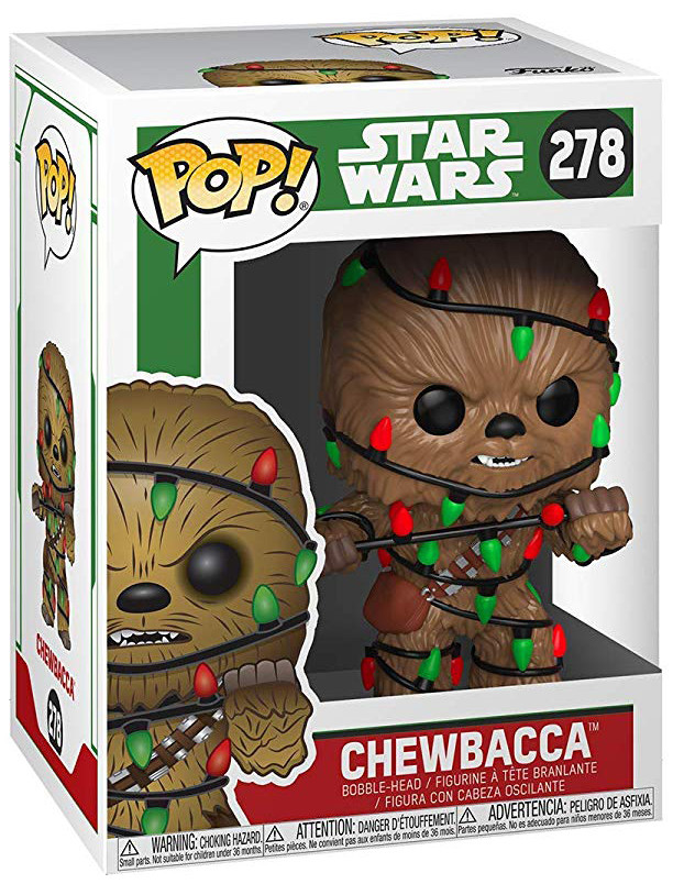Фигурка Funko POP Star Wars: Holiday – Chewbacca With Lights Bobble-Head (9,5 см)