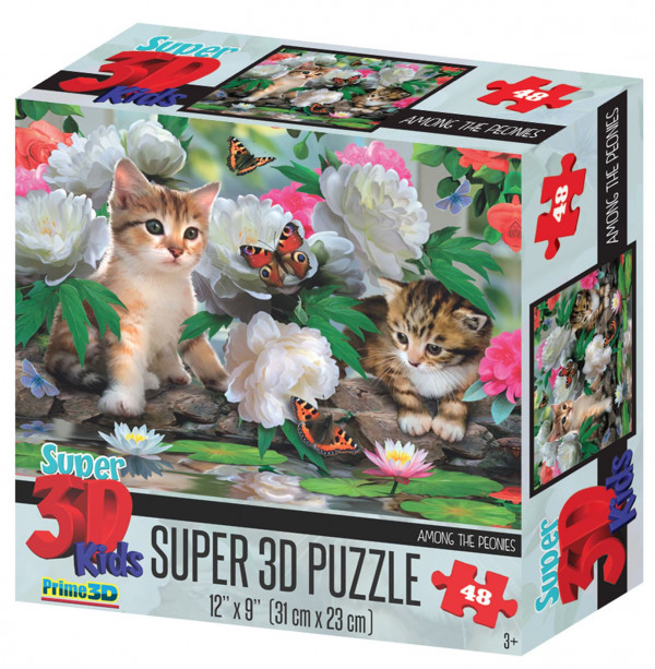 Super 3D Puzzle: Среди пионов – Among The Peonies (48 элементов)
