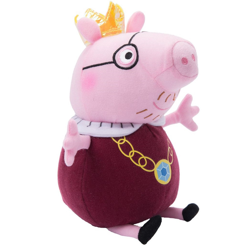 Мягкая игрушка Peppa Pig: Папа Свин король (30 см)