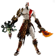  God Of War II: Kratos in Golden Fleece Armor with Medusa Head (18 )