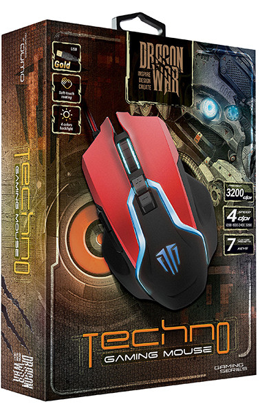 Мышь Qumo Dragon War Techno M36 проводная оптическая с подсветкой для PC