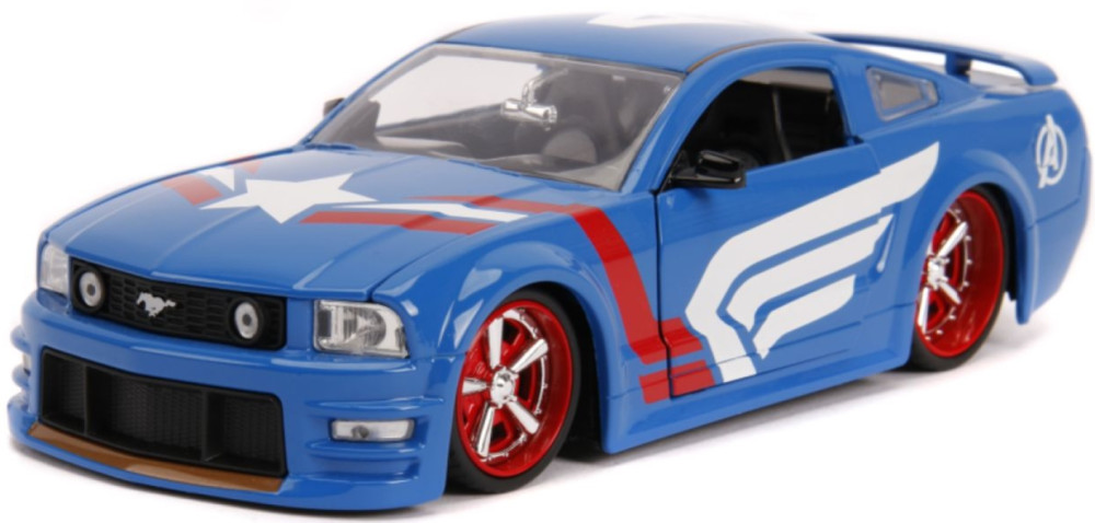   Hollywood Rides Marvel: Avengers  2006 Ford Mustang GT With Captain America 1:24 (2 )