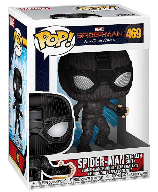  Funko POP: Spider-Man: Far From Home  Spider-Man Stealth Suit Bobble-Head (9,5 )