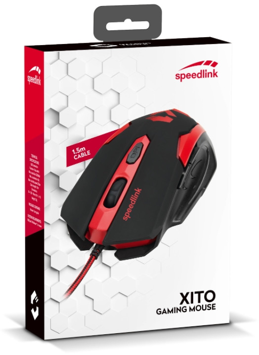 Мышь Speedlink Xito Gaming Mouse black-red проводная для PC (SL-680009-BKRD)