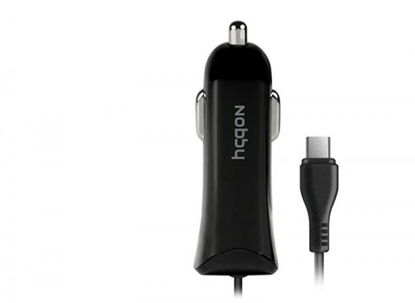 Зарядное устройство автомобильное Nobby Practic 013-001 microUSB (черный)