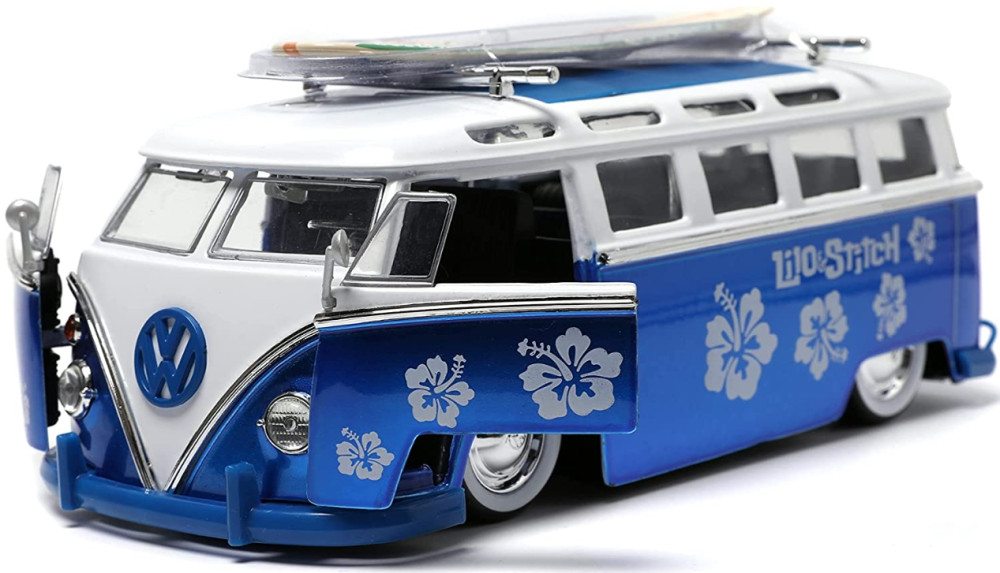 Набор фигурок Hollywood Rides Disney: Lilo & Stitch – Volkswagen T1 Bus With Stitch 1:24 (2 шт)