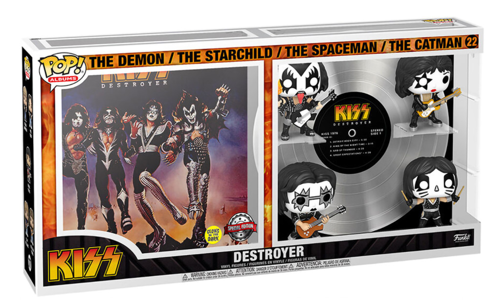  Funko POP Album: Kiss  Destroyer Glows In The Dark Exclusive Deluxe (9,5 )