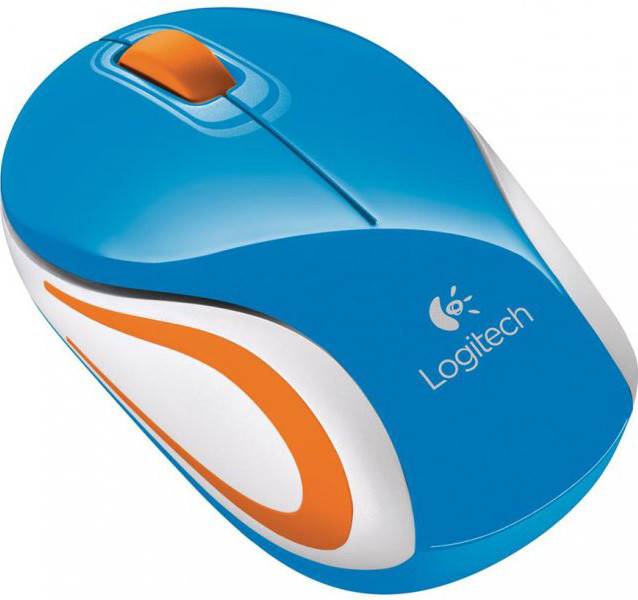   Logitech M187 Mini Mouse  PC (Blue)