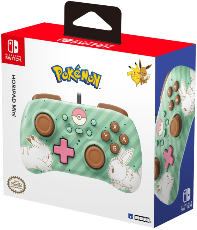 Геймпад Hori: Horipad Mini – Pikachu & Eevee проводной для Nintendo Switch (NSW-279U)