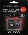   Qumo microSDHC 32GB class 10 UHS-I +  SD