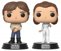  Funko POP Star Wars 40: Han Solo & Princess Leia Bobble-Head (2-Pack)