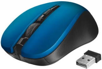 Мышь Trust Mydo Silent Click Wireless беспроводная бесшумная для PC (синий)