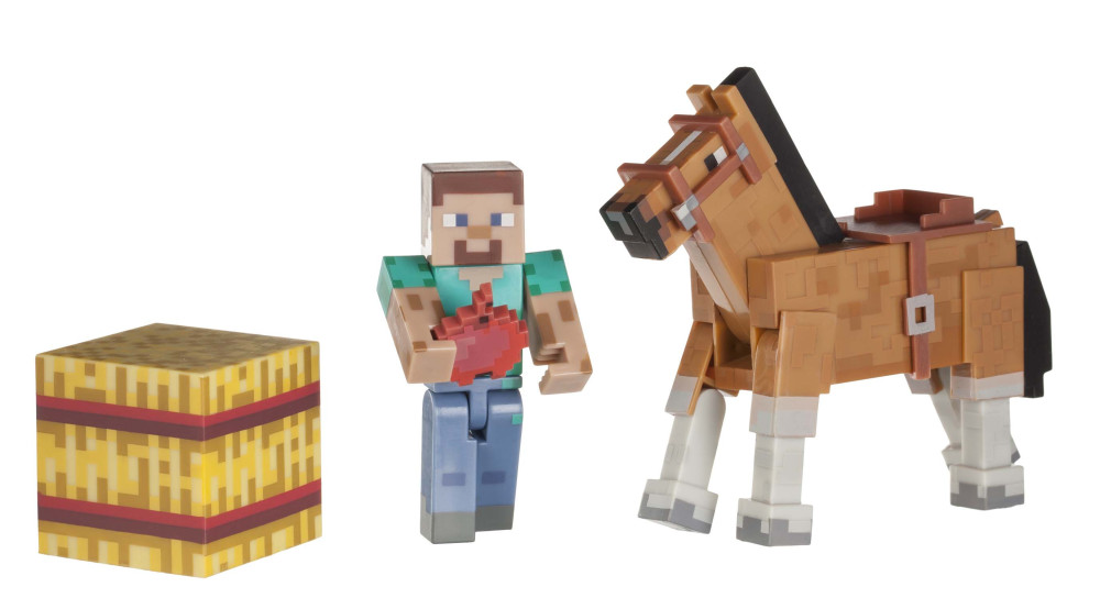   Minecraft. Steve With Chestnut Horse. 2  1 (8 )