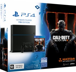  Sony PlayStation 4 (1 TB) Black +  Call of Duty: Black Ops III