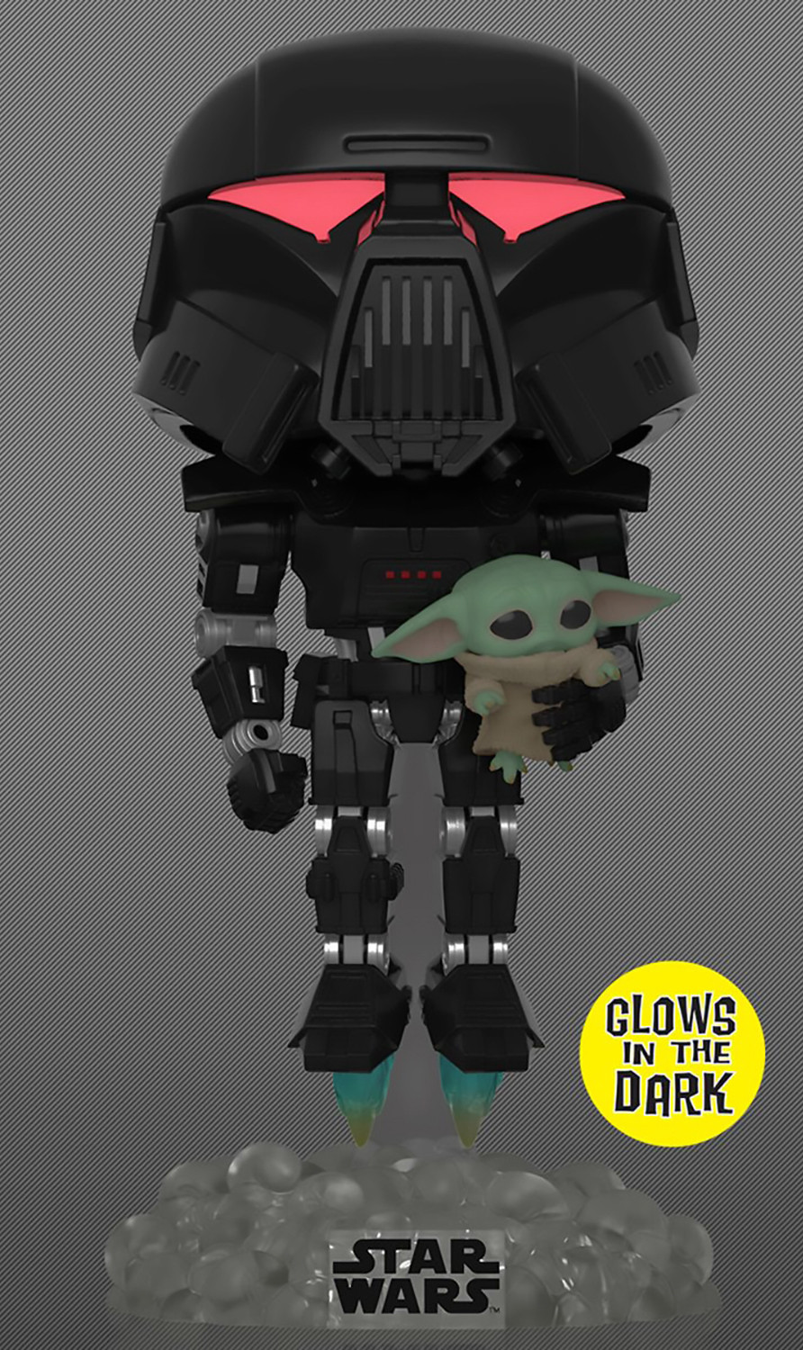  Funko POP: Star Wars Mandalorian  Dark Trooper With Child Chase Bobble-Head Exclusive (9,5 )