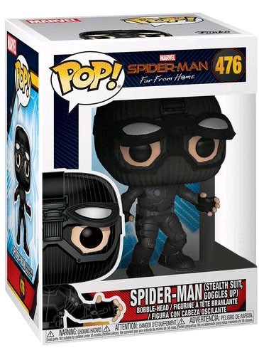  Funko POP: Spider-Man: Far From Home  Spider-Man Stealth Suit Googles Up Bobble-Head (9,5 )