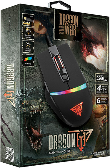 Мышь Qumo Dragon War Dragon Eye M54 проводная оптическая игровая с подсветкой для PC