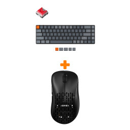   Pulsar Xlite Wireless V2 Competition Mini Black +  Keychron K7 Low Profile, RGB, Red Switch