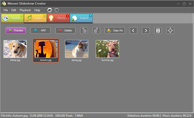 Movavi Slideshow Creator.   [ ]