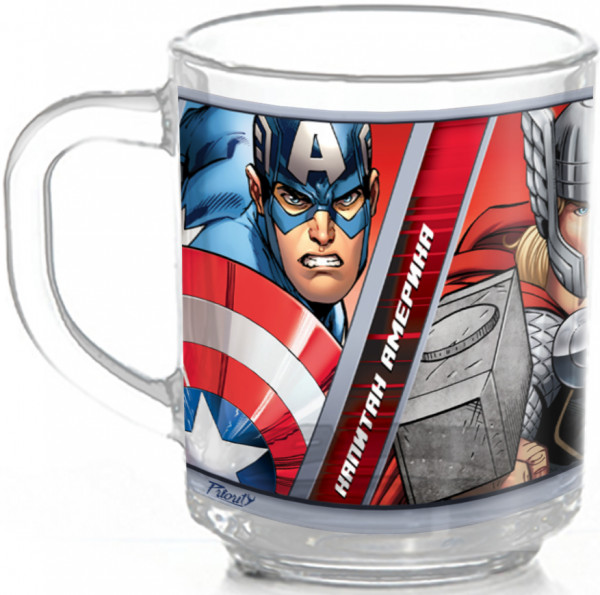 Кружка Марвел: Мстители / Marvel: Avengers (стеклянная, 200 мл)