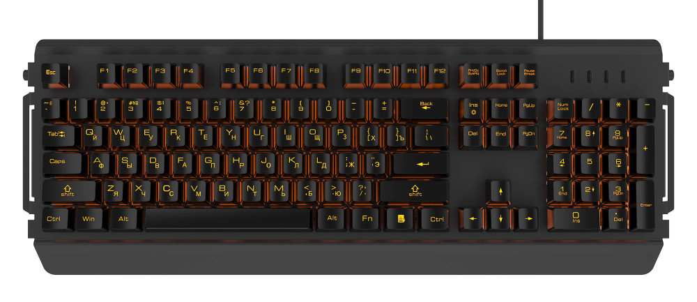 Клавиатура HIPER GK-5 PALADIN проводная игровая с подсветкой для PC (чёрный)(7930092030193)