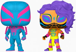  Funko POP Marvel Spider-Man: Across The SpiderVerse  Spider-Man 2099 & Spider-Man India Blacklight Exclusive Bobble-Head 2-Pack (9,5 )