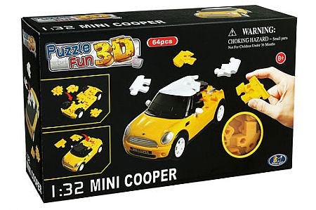 3D Puzzle Мини Купер (желтый)