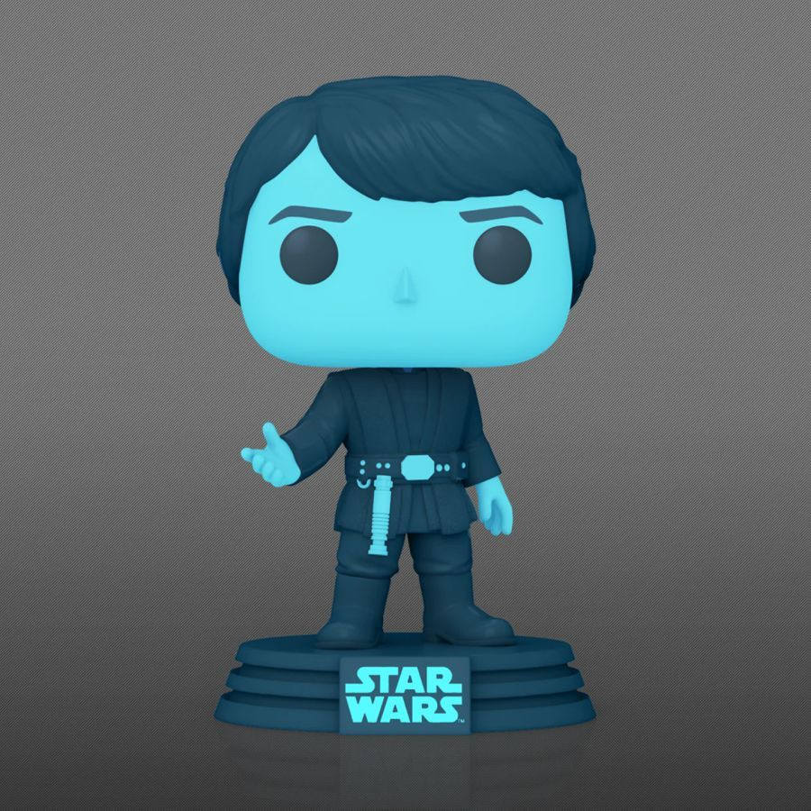 ������� Funko POP Star Wars Episode VI: Return of the Jedi 40th � Holographic Luke Skywalker [Glows In The Dark] Exclusive Bobble-Head (9,5 ��)
