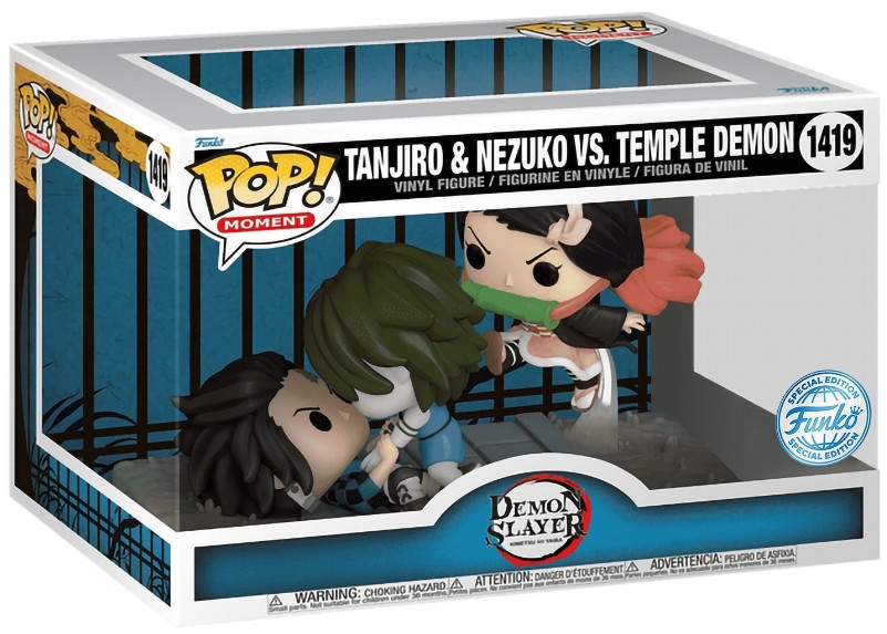  Funko POP Moment Demon Slayer: Kimetsu no Yaiba  Tanjiro & Nezuko vs. Temple Demon Exclusive