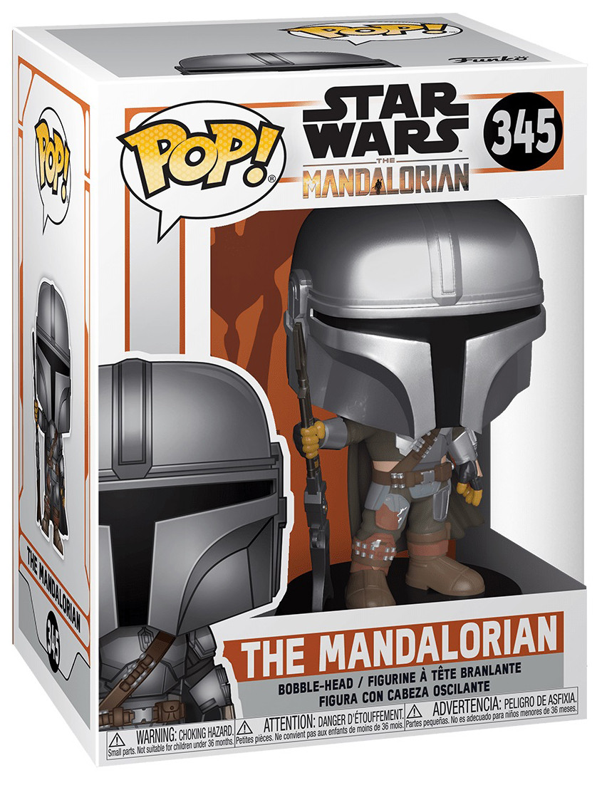  Funko POP: Star Wars The Mandalorian  The Mandalorian New Armor Bobble-Head (9,5 )