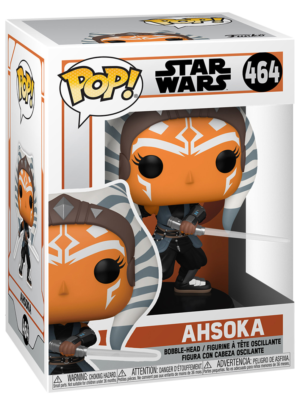  Funko POP: Star Wars The Mandalorian  Ahsoka With Sabers Bobble-Head (9,5 )