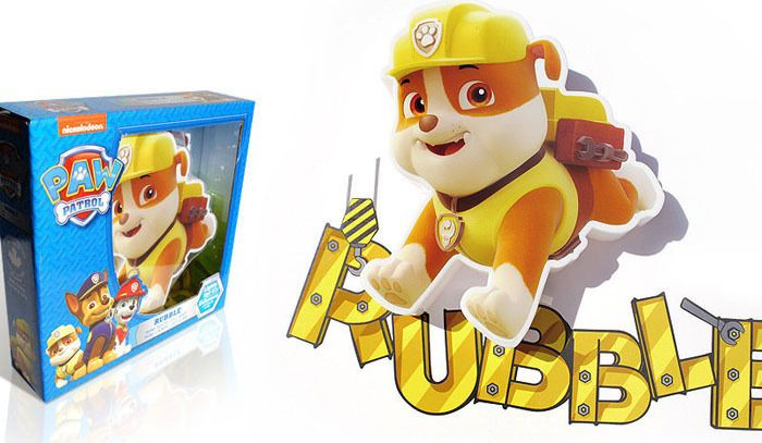 3D Светильник: Paw Patrol: Rubble Mini