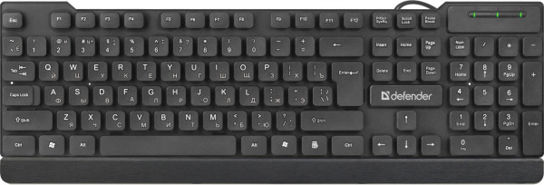 Клавиатура Defender Element HB-190 USB RU, полноразмерная для PC (черный) (45191)