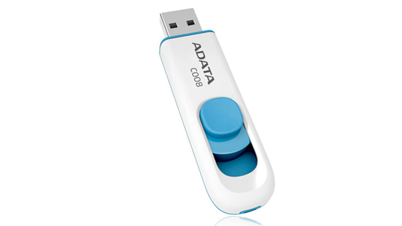 USB ���������� UD ADATA 16 �� C008 (white+blue)