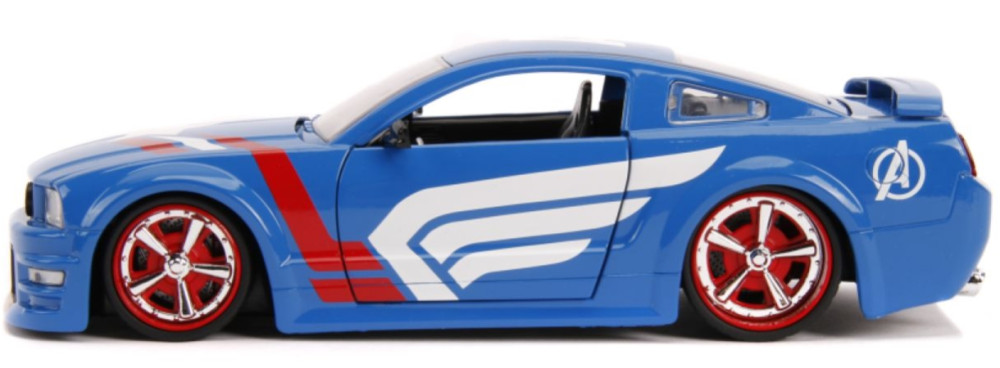   Hollywood Rides Marvel: Avengers  2006 Ford Mustang GT With Captain America 1:24 (2 )